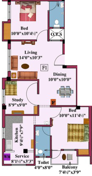 2.5 BHK Flat in Rajus Lake View in Kolathur, Chennai - Image 807079