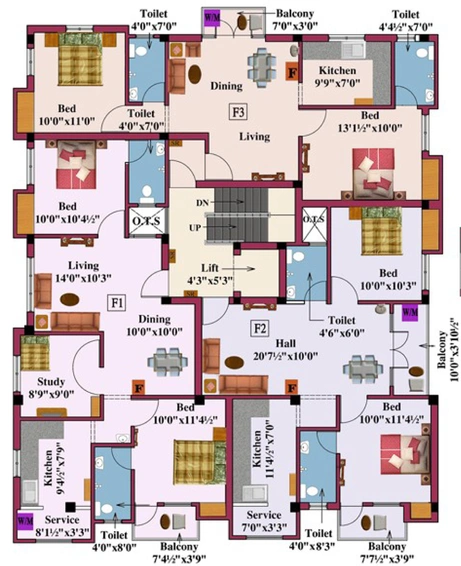 Floor Plan of Rajus Lake View in Kolathur, Chennai - Image 139119