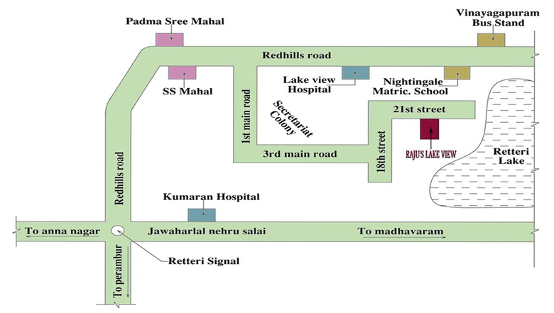 Location of Rajus Lake View in Kolathur, Chennai - Image 139118