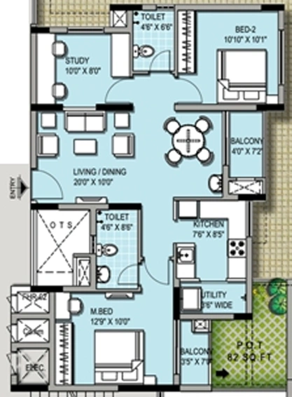 2.5 BHK Flat in XS Real Symphony in Padur, Chennai - Image 807085