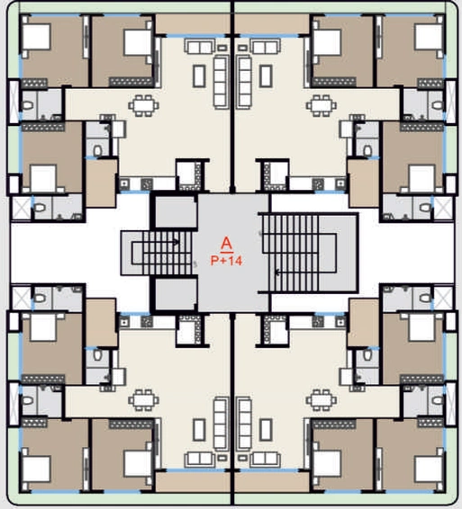 Floor Plan of Kedar Heights in Mota Varachha, Surat - Image 93043