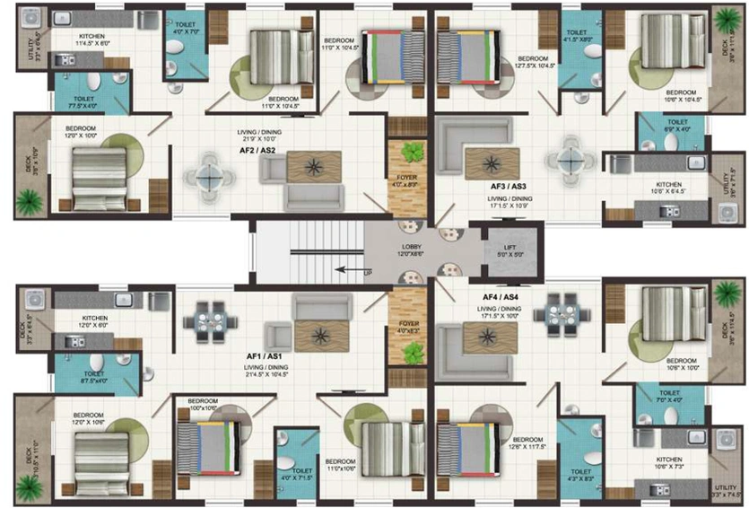 Floor Plan of Colorhomes County in Iyyappanthangal, Chennai - Image 139152