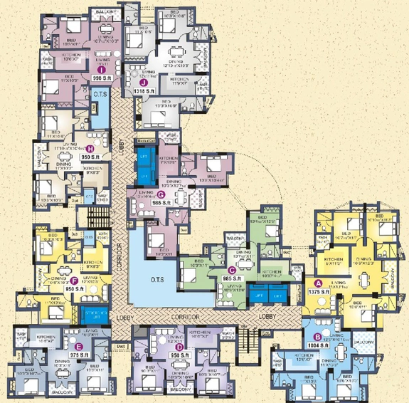 Floor Plan of Jamals Luxor in Kattupakkam, Chennai - Image 140314