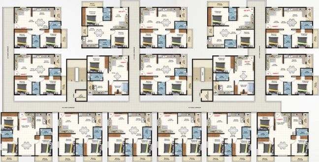 Floor Plan of Global Edifice Cresent in Chandapura, Bangalore - Image 145969