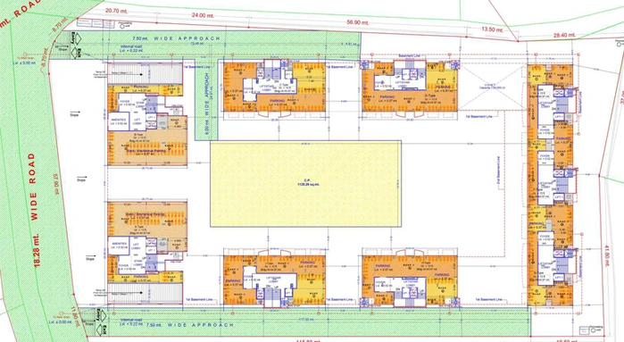 Master Plan of Rajhans Creston in Tadwadi, Surat - Image 93292
