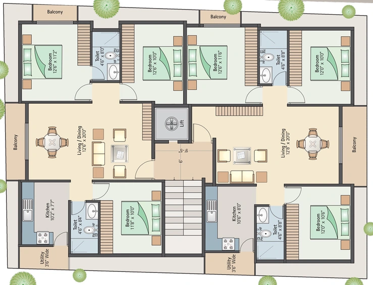Floor Plan of Bhumika Classic in Jayanagar, Bangalore - Image 144176