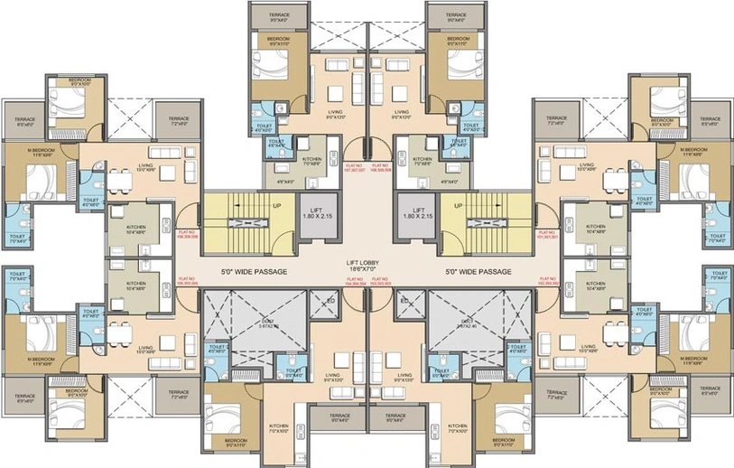Floor Plan of Today Anandam in Kharghar, Navi Mumbai - Image 140214