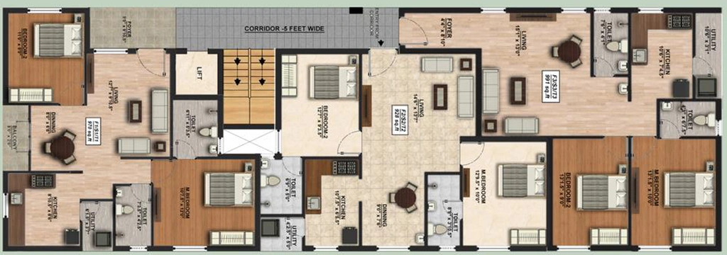 Floor Plan of Vinoth Viraj in Maduravoyal, Chennai - Image 140283