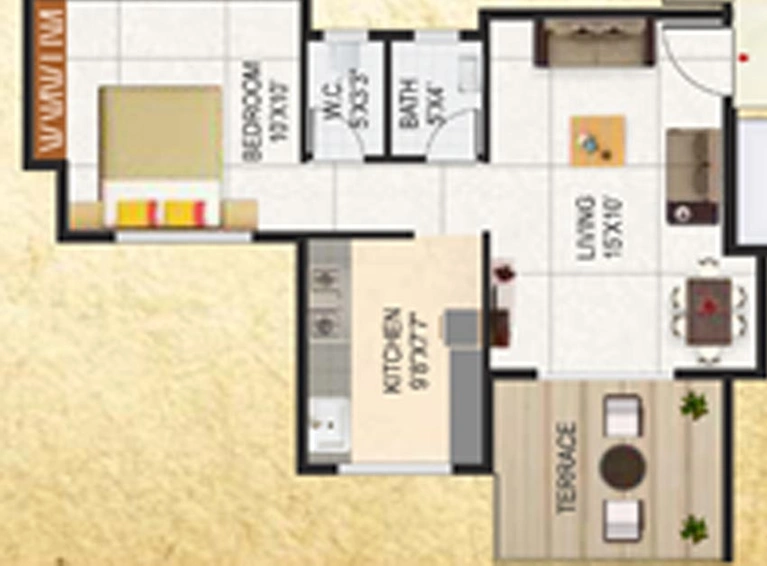 1 BHK Flat in Sai Proviso County in Panvel, Navi Mumbai - Image 807193