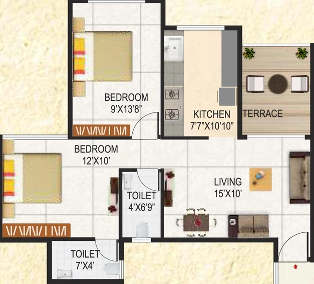 2 BHK Flat in Sai Proviso County in Panvel, Navi Mumbai - Image 807194