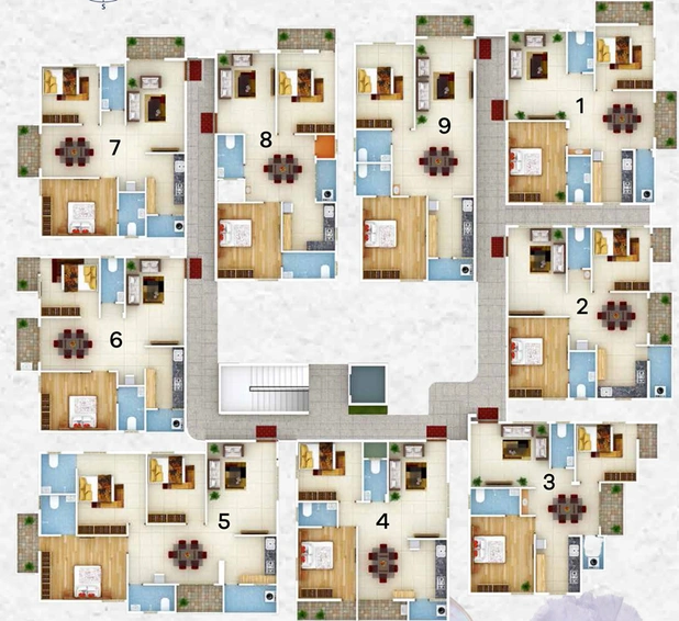 Floor Plan of Nestcon Iris in Yelahanka, Bangalore - Image 139393
