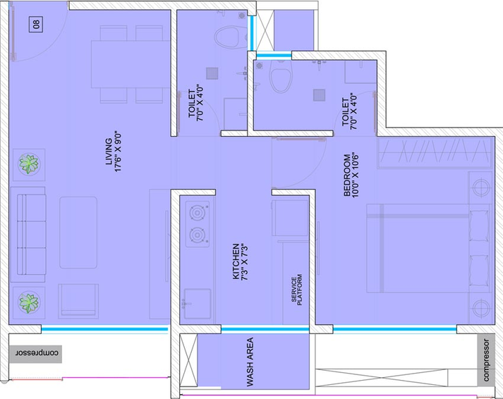 1 BHK Flat in QA Riverfront in Taloja, Navi Mumbai - Image 807200
