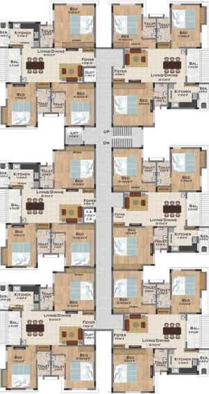 Floor Plan of S&P Essense in Ayanambakkam, Chennai - Image 140268