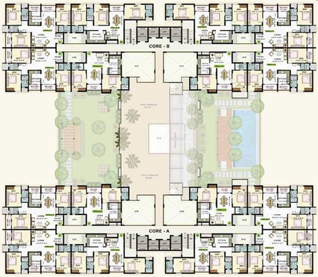 Floor Plan of Navins Whiteberry in Madhavaram, Chennai - Image 139417