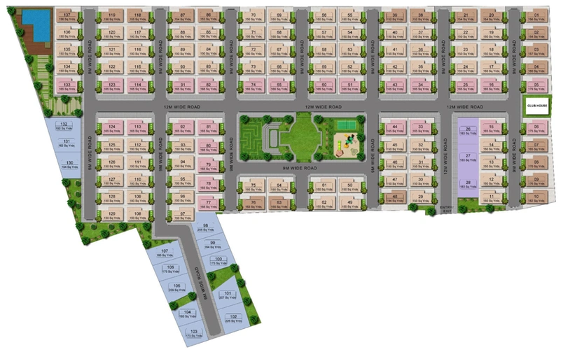 Master Plan of Advaita Villas in Dundigal, Hyderabad - Image 139448
