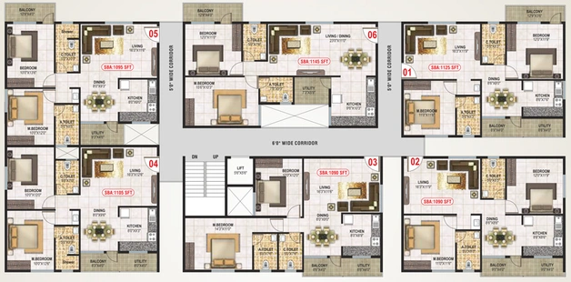 Floor Plan of SNR Safa in Sarjapur, Bangalore - Image 139459