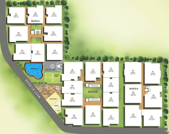 Master Plan of SNR Silver Ripples in Sompura, Bangalore - Image 139554