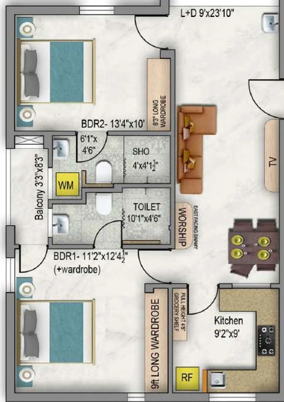 2 BHK Flat in Amritaya Shreenivas in Anna Nagar, Chennai - Image 807286