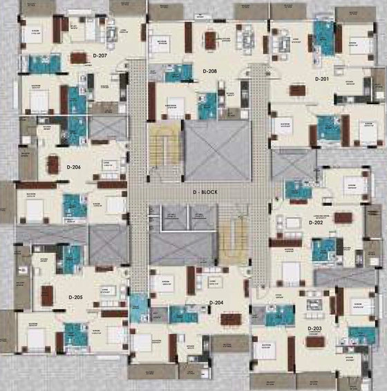 Floor Plan of Perody Classic in Bannerghatta, Bangalore - Image 139592