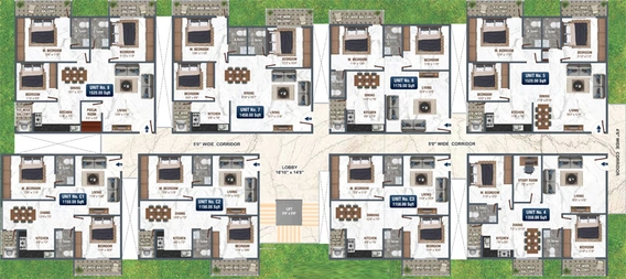 Floor Plan of Srivari Gracious in Gottigere, Bangalore - Image 142536