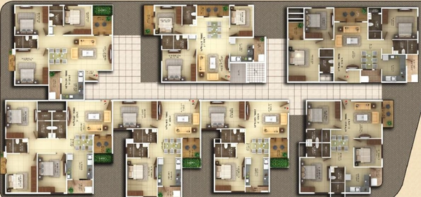 Floor Plan of V Venture The Summit in Bommanahalli, Bangalore - Image 139742