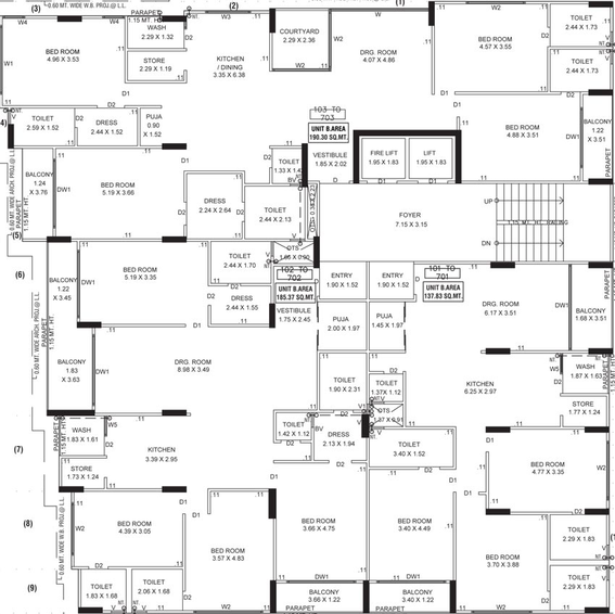 Floor Plan of Arihant Nandini Solitaire in Paldi, Ahmedabad - Image 93481