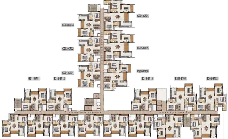 Floor Plan of Casagrand Vivacity in Chikkanagamangala, Bangalore - Image 139872