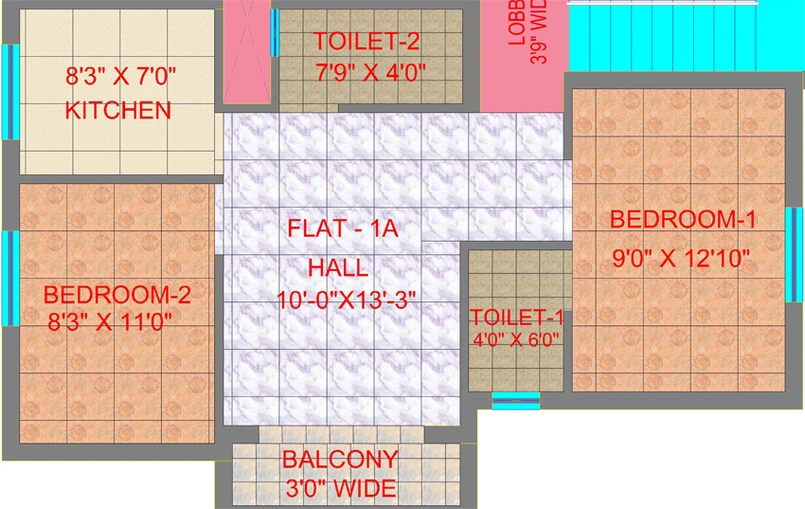 2 BHK Flat in CC Dream House in Anakaputhur, Chennai - Image 807430
