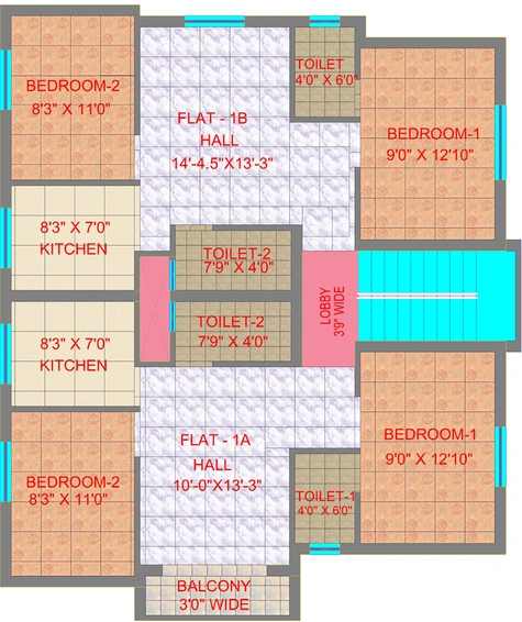 Floor Plan of CC Dream House in Anakaputhur, Chennai - Image 139898