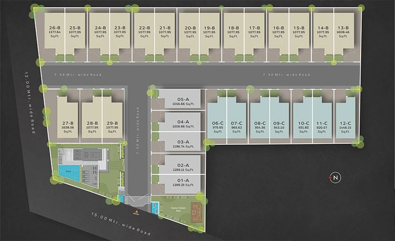 Master Plan of Isha Greenspace in Bill, Vadodara - Image 93223
