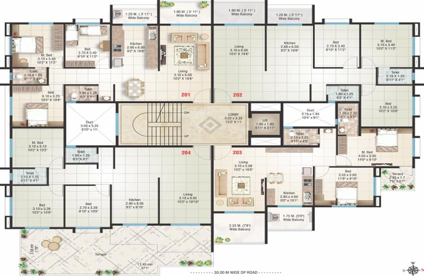 Floor Plan of Siddhivinayak Atharva Vishwa in Panchavati, Nashik - Image 139942
