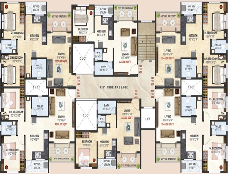 Floor Plan of Ashapuri Girija in Ayodhya Nagari, Nashik - Image 139956