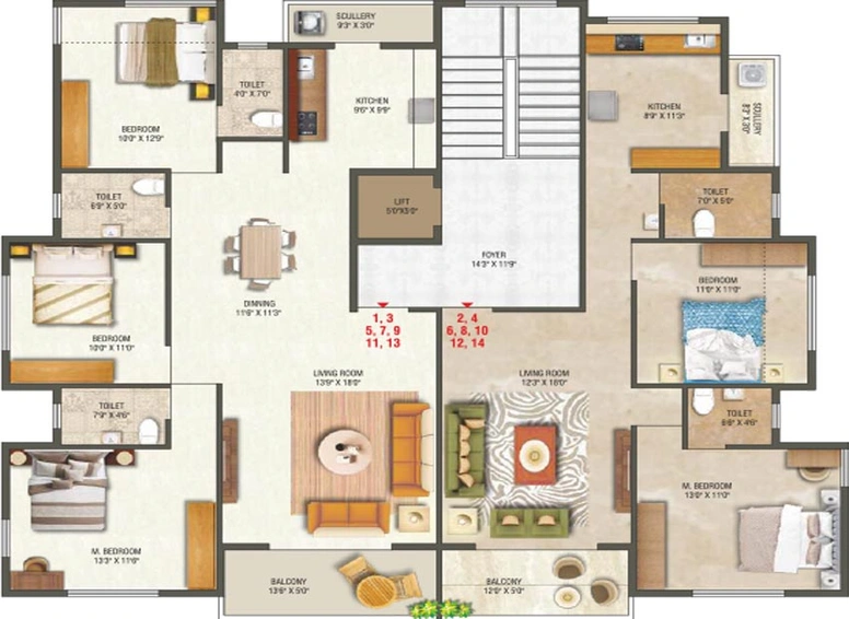 Floor Plan of Yogiraj Gurusiddhi Krupa in Wadala Gaon, Nashik - Image 139963