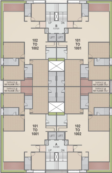 Floor Plan of Sudarshan Grace in Hebatpur, Ahmedabad - Image 93400