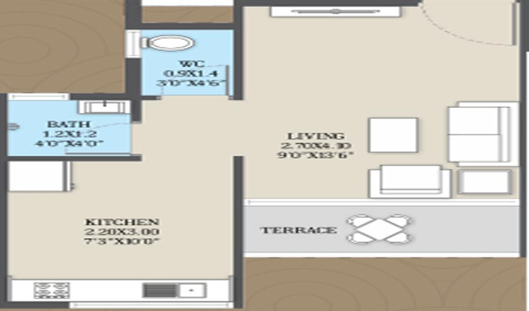1 RK Flat in Ashiana Panvel Pride in Panvel, Navi Mumbai - Image 807461
