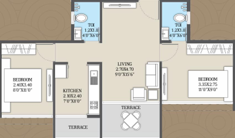 2 BHK Flat in Ashiana Panvel Pride in Panvel, Navi Mumbai - Image 807463