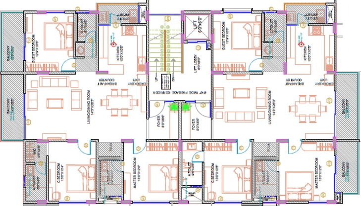 Floor Plan of MH Altus in Jayanagar, Bangalore - Image 140045