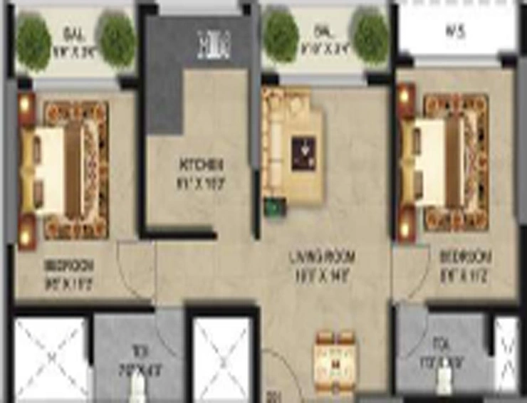 2 BHK Flat in Earth Sai Palacia in Taloja, Navi Mumbai - Image 807475