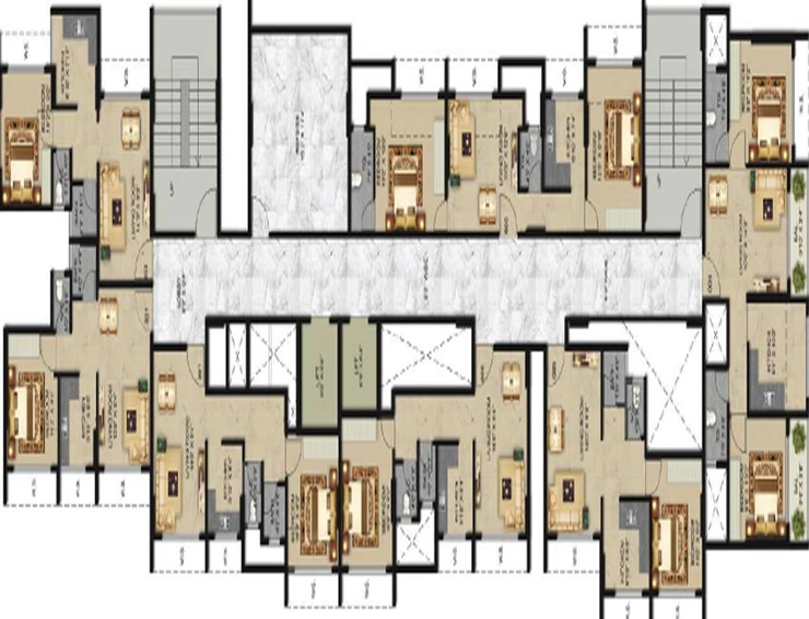 Floor Plan of Earth Sai Palacia in Taloja, Navi Mumbai - Image 140078