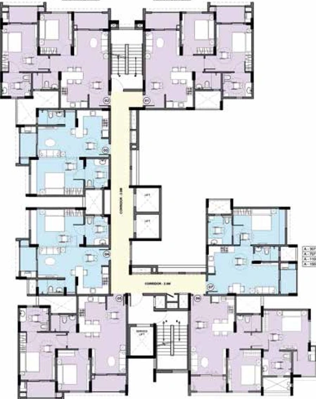 Floor Plan of Columbia Serene Amara in Chowdenahalli, Bangalore - Image 140098