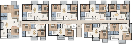 Floor Plan of Varsha Tirumalaa Square in Gottigere, Bangalore - Image 140121