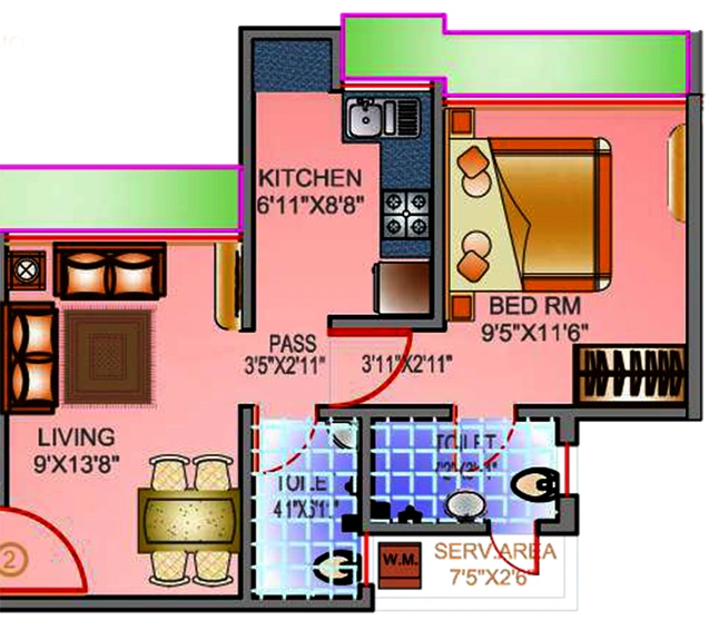 1 BHK Flat in Kavya Park in Thane West, Thane - Image 815355