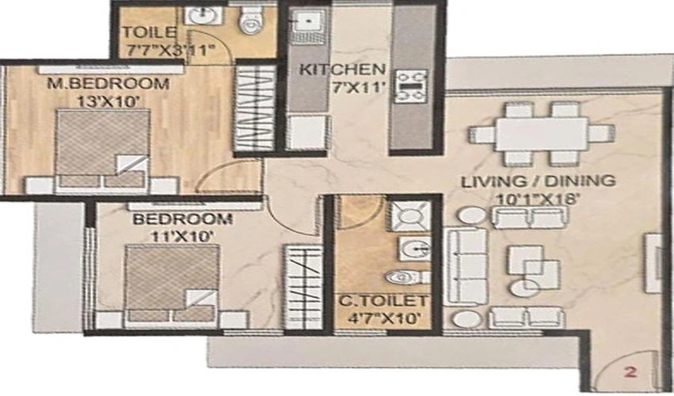 2 BHK Flat in Proviso Maplewoods in Airoli, Navi Mumbai - Image 807524