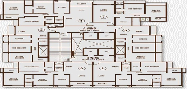 Floor Plan of Kabra Embraze in Ghatkopar East, Mumbai - Image 140252