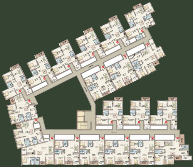 Floor Plan of ASN Serenity in Kithiganur, Bangalore - Image 140259