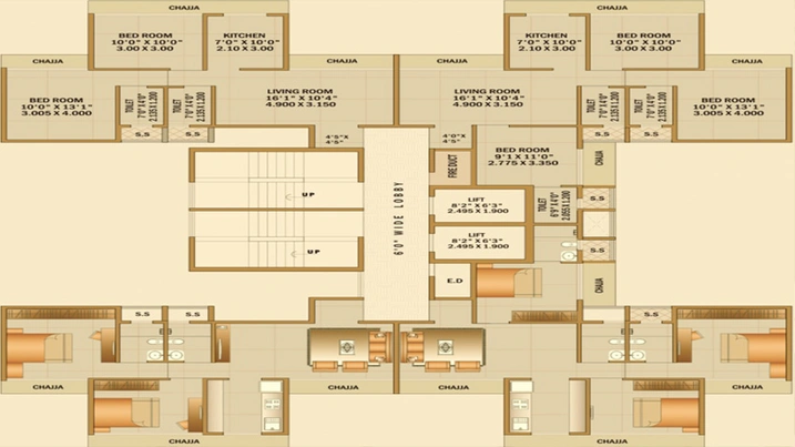 Floor Plan of Superior Exotica in Airoli, Navi Mumbai - Image 140355