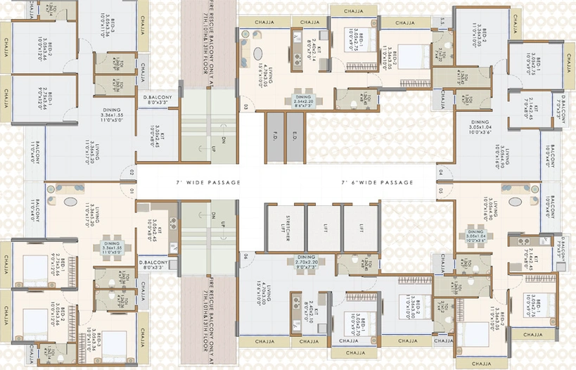 Floor Plan of Mass Insignia in Kharghar, Navi Mumbai - Image 140399