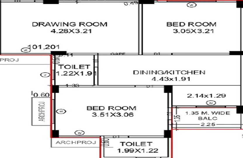 2 BHK Flat in Motiram Apple Glory in Kuber Nagar, Ahmedabad - Image 807557