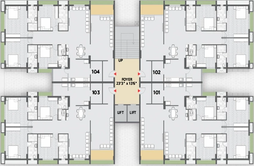 Floor Plan of Best Galaxy in Sarkhej, Ahmedabad - Image 140481