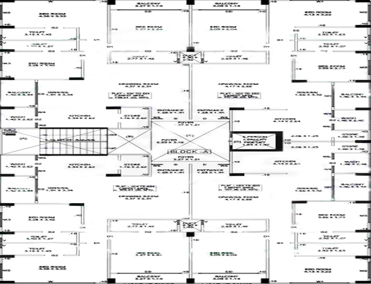Floor Plan of Aadi Buddhdev Residency in Paldi, Ahmedabad - Image 140498